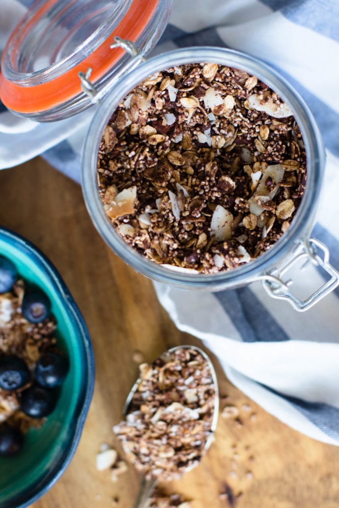 Schoko Musli Mit Amaranth Kokos Kakaonibs Selber Machen