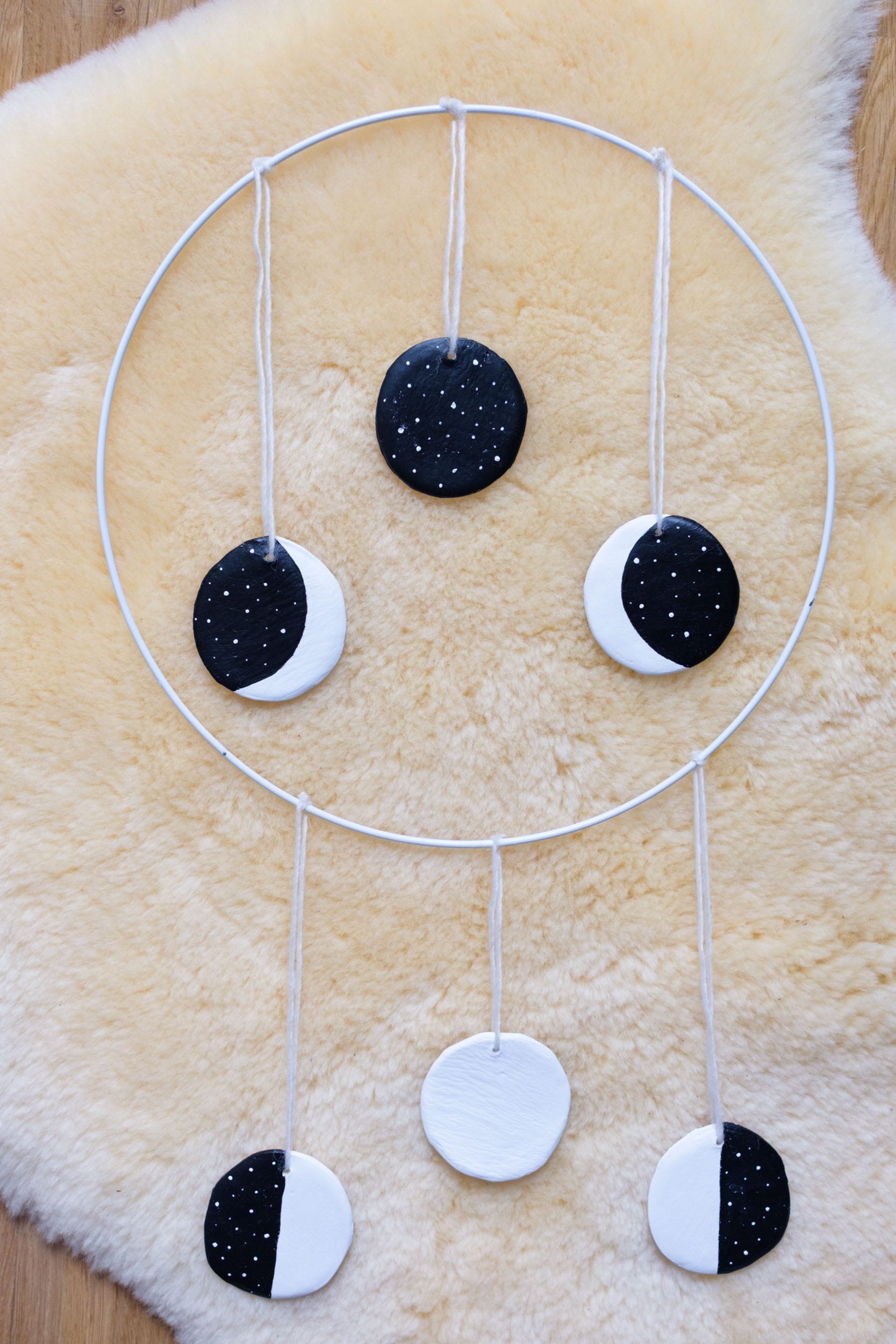 Diy Wand Mobile Kleine Mondphase Wanddekoration Selber