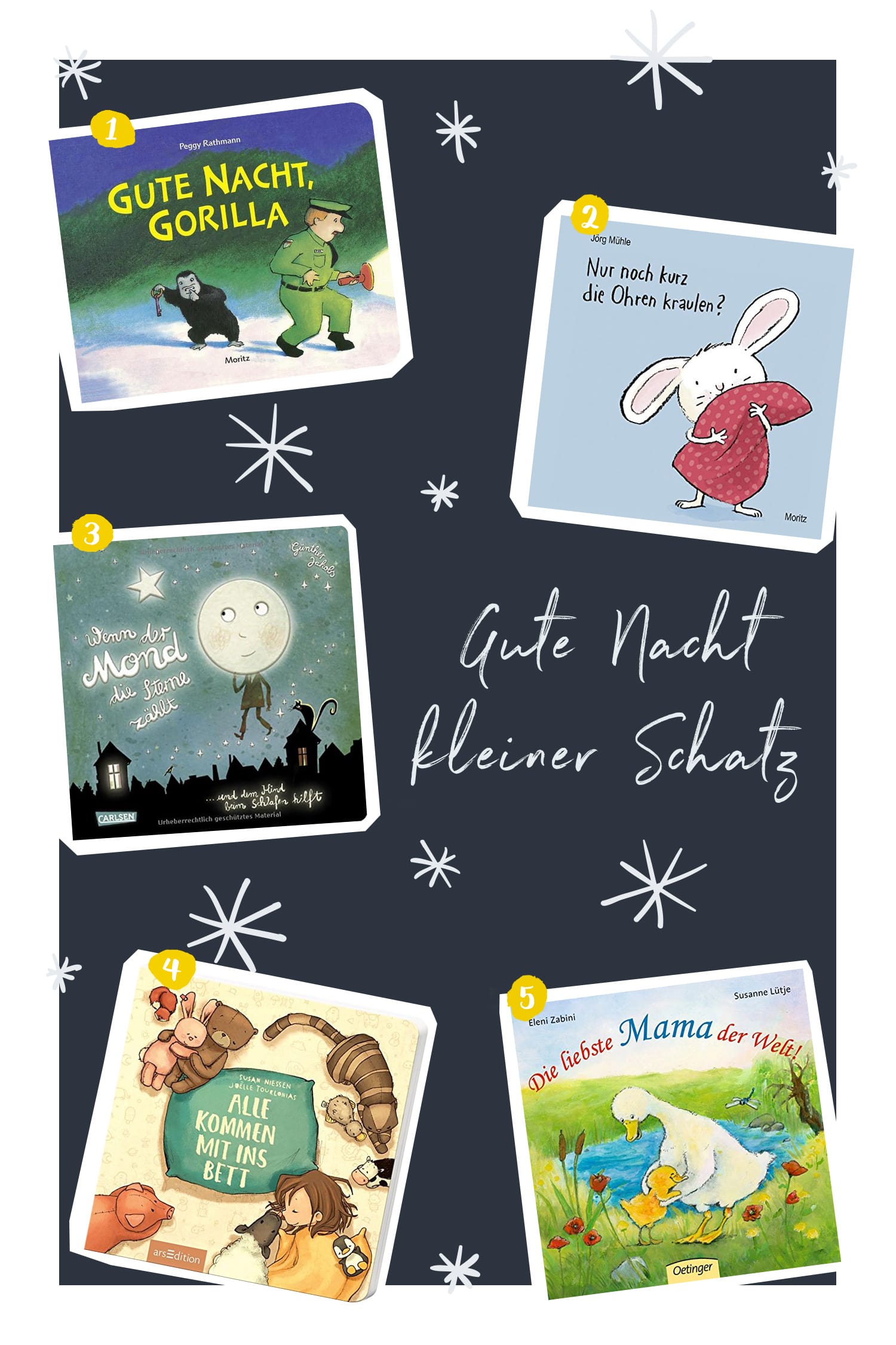 Gute Nacht Bücher für Kleinkinder | Unsere Lieblingsbücher zum Einschlafen für 1 bis 2-jährige Kinder 